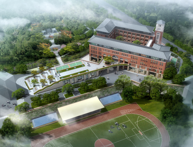 福清一中凤凰山校区一楼一馆顺利封顶