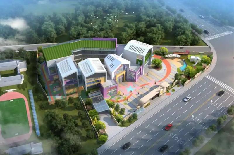 福清市百合幼儿园新园封顶大吉啦!